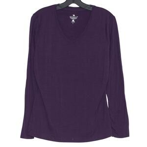 Segments Top Base Layer Merino Wool Outdoor Minimalist Quiet Luxury Purple Large